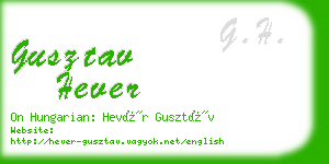 gusztav hever business card